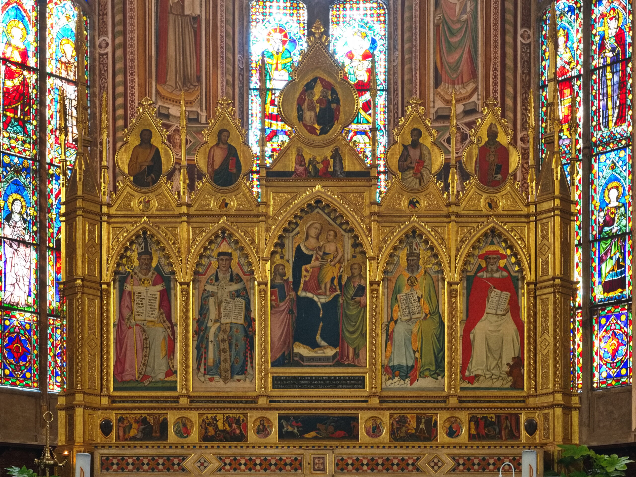 Florence, Santa Croce, 1294–1385, high altar, Madonna by Nicco